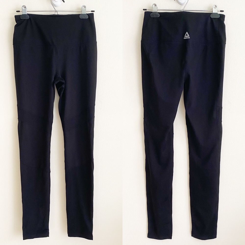 Reebok High Waisted Double Vented 28” Inseam Leggings Black S